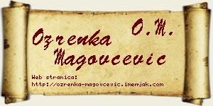 Ozrenka Magovčević vizit kartica
